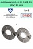 Omask 104809 Ju-88 coolers A-5/A-10/D-2/D-4 /C-4 (ICM) 3D print 1/48